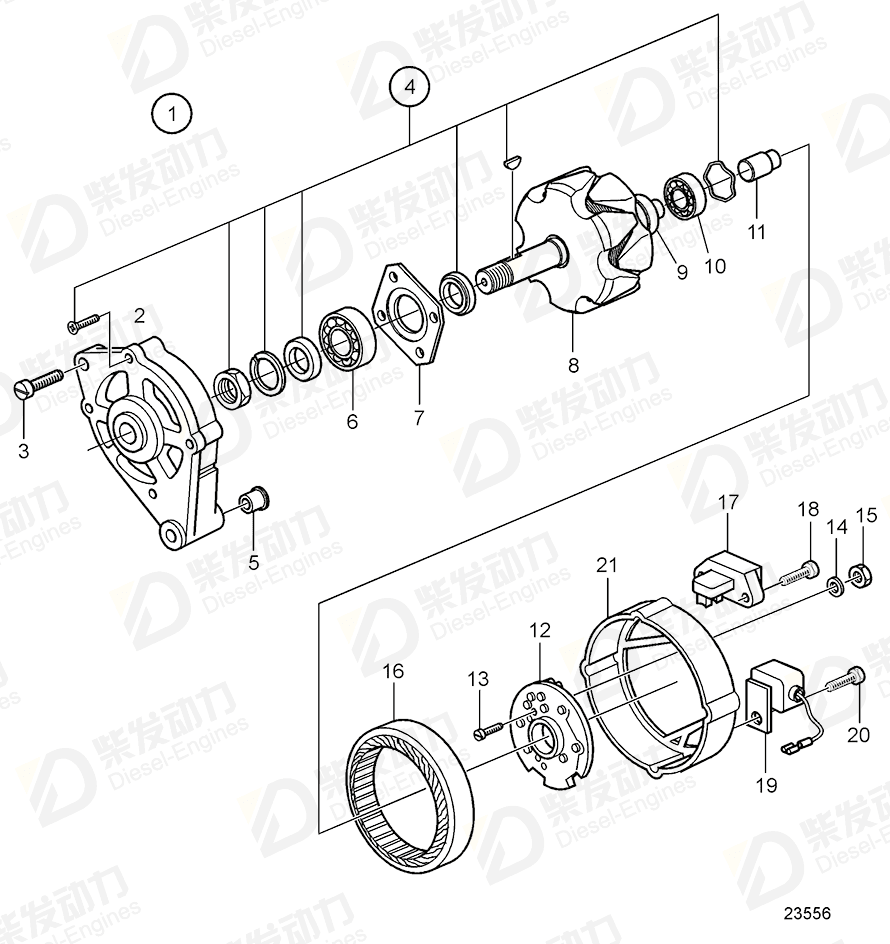 volvo penta Screw 20460436 Drawing